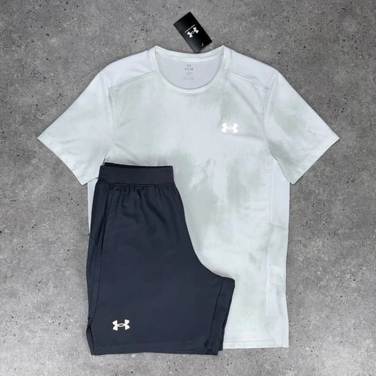 UN ARM SHORT SET - WHITE QUARTS/GREY