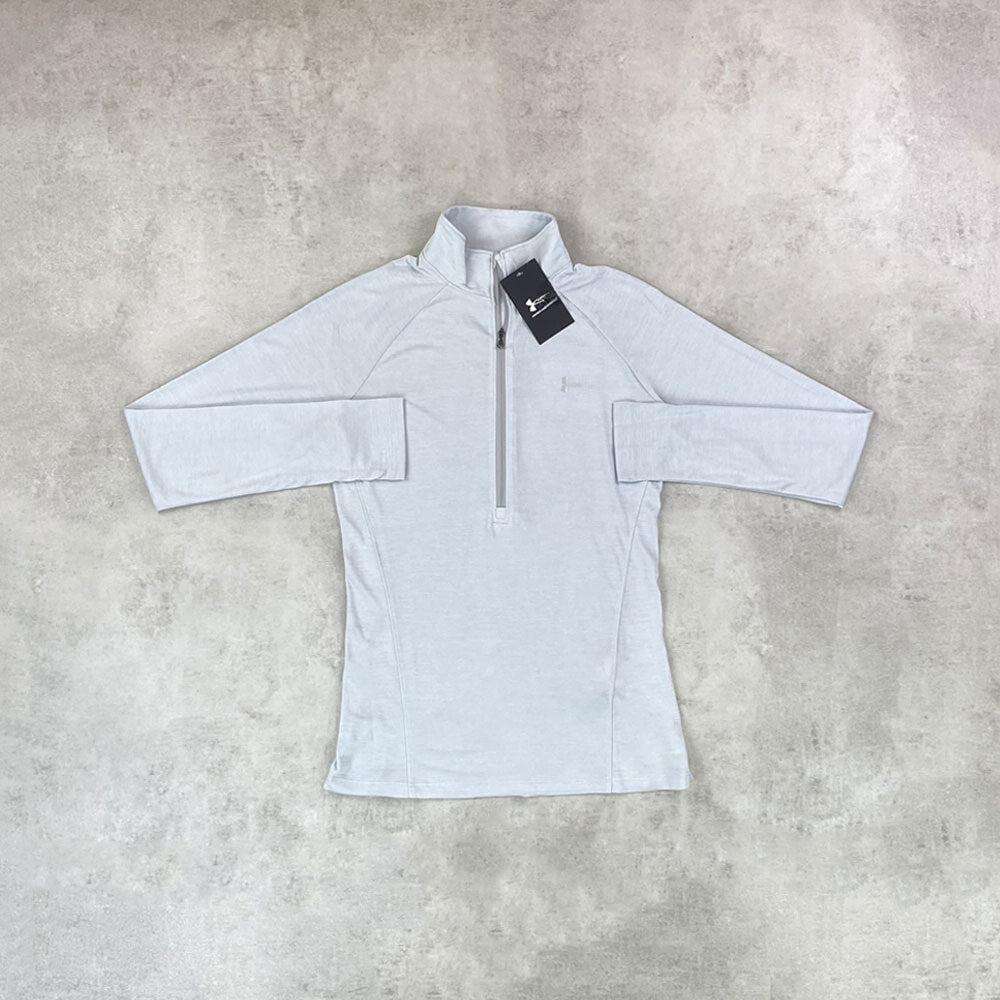 un arm tech 2.0 half zip halo grey women's
