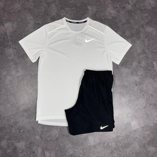 NKE MLR SHORT SET - WHITE/BLACK