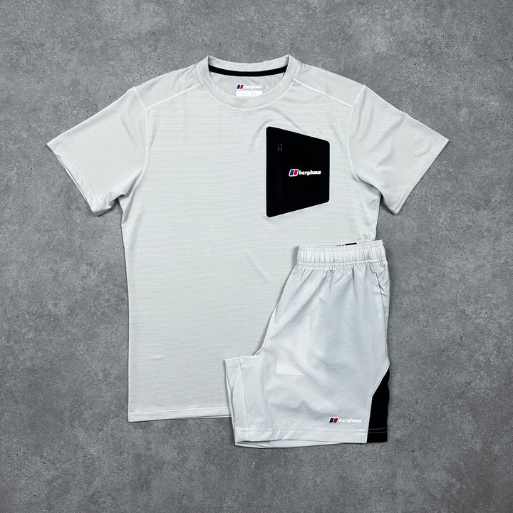 bgs short set - white
