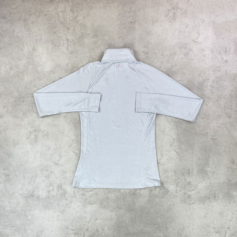 un arm tech 2.0 half zip halo grey women's