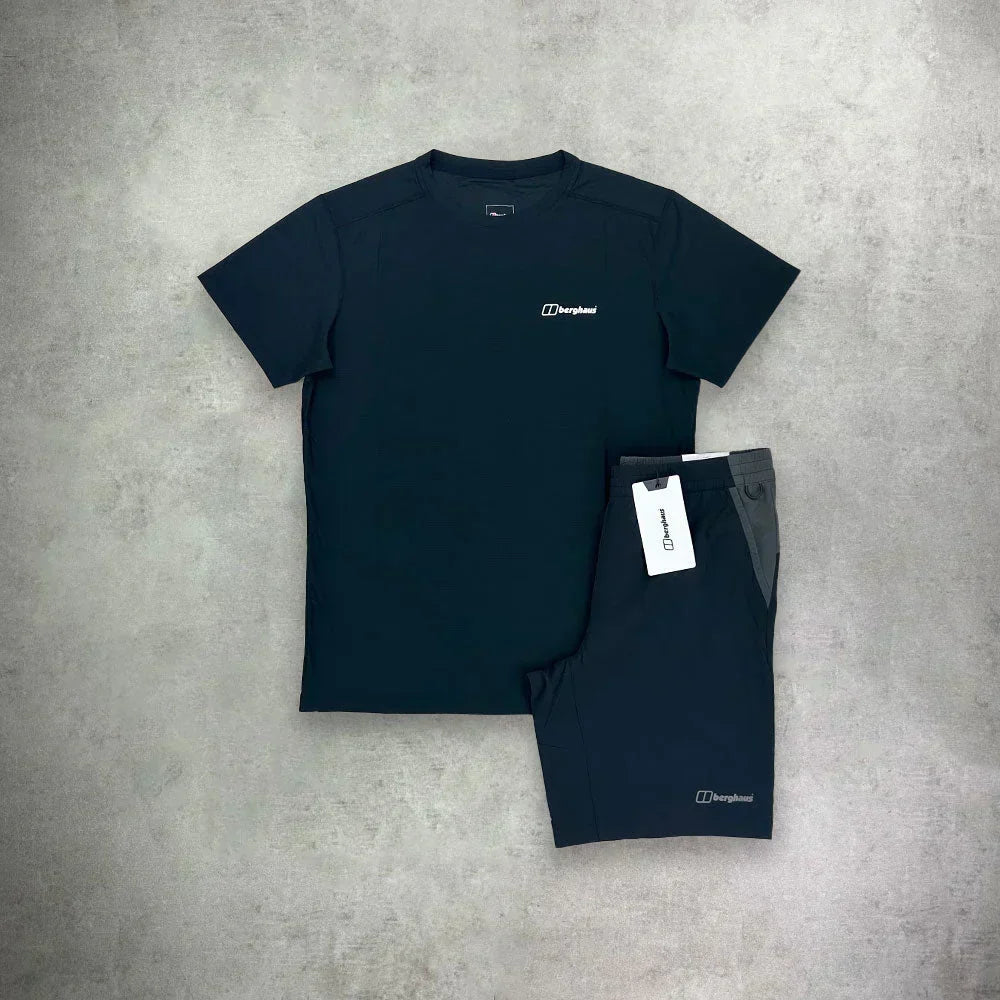 bgs short set - black